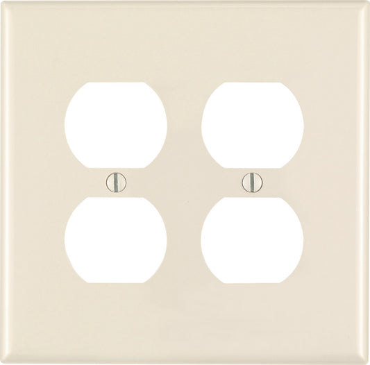 Leviton Midway Almond 2 gang Nylon Duplex Wall Plate 1 pk