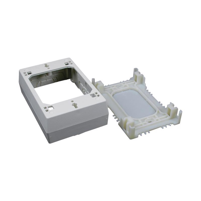 Legrand Rectangle Plastic 1 gang Outlet Box Ivory
