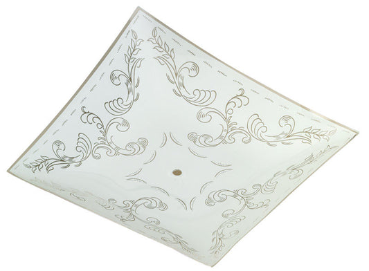 Westinghouse Square White Glass Fan/Fixture Shade 1 pk