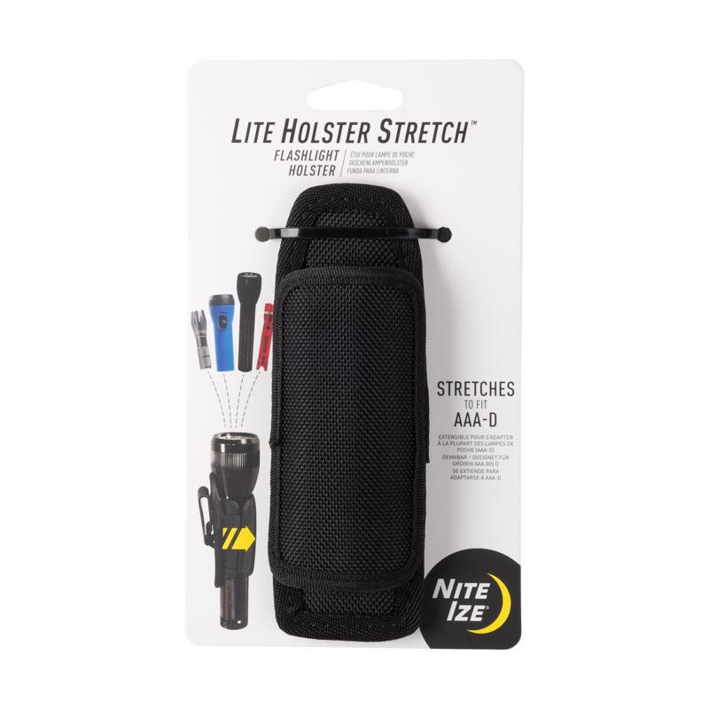 Nite Ize Lite Holster Stretch 1 pocket Polyester Flashlight Holster 1.77 in. L X 5.87 in. H Black