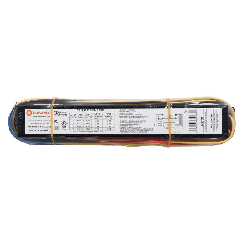 Sylvania Quicktronic 40 W 120 V 2 lights Fluorescent Ballast For T12