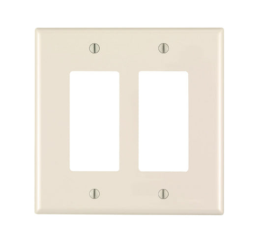 Leviton Decora Light Almond 2 gang Nylon Duplex Wall Plate 1 pk