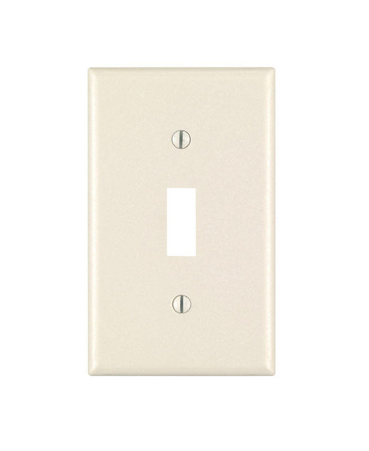 Leviton Light Almond 1 gang Thermoset Plastic Toggle Wall Plate 10 pk