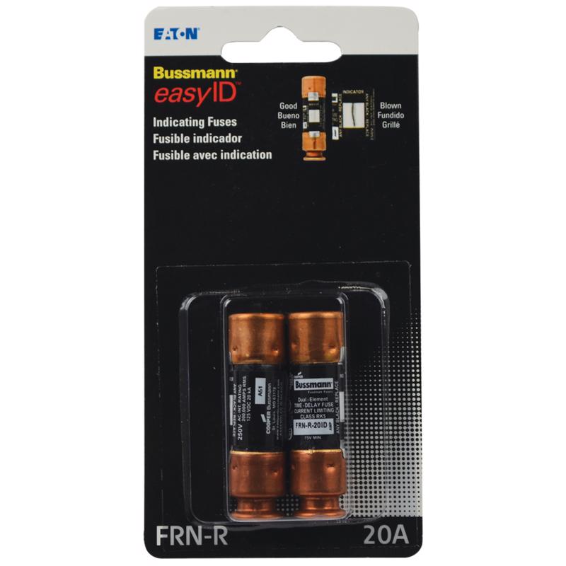 Bussmann EasyID 20 amps Dual Element Time Delay Fuse 2 pk