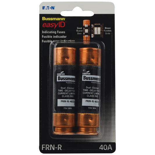 Bussmann EasyID 40 amps Dual Element Time Delay Fuse 2 pk