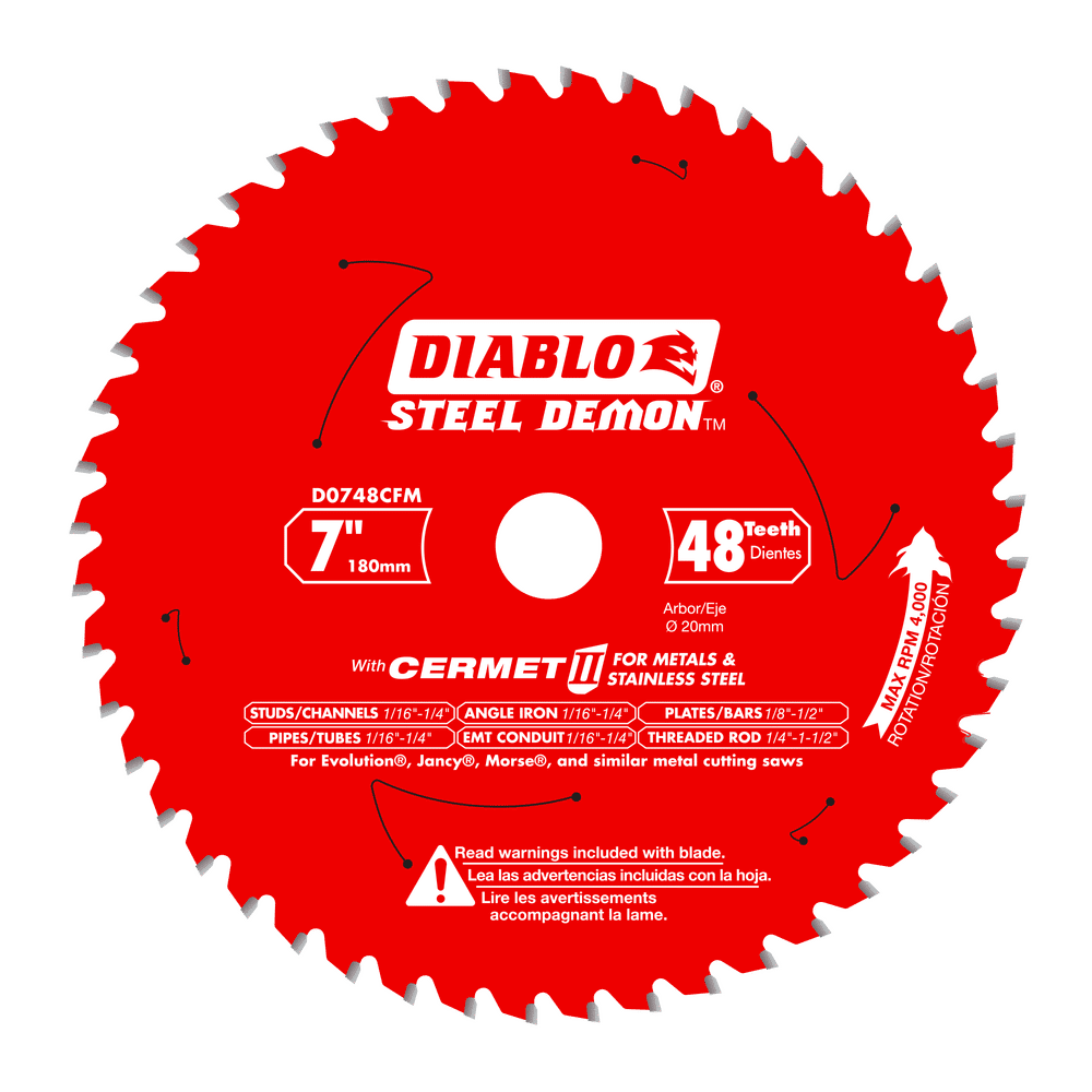 Diablo Steel Demon 7 in. D X 20 mm Cermet Metal Saw Blade 48 teeth 1 pk