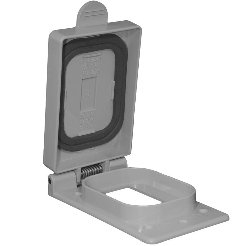 Cantex Rectangle PVC 1 gang 5-7/16 in. H X 2-7/8 in. W Box Cover