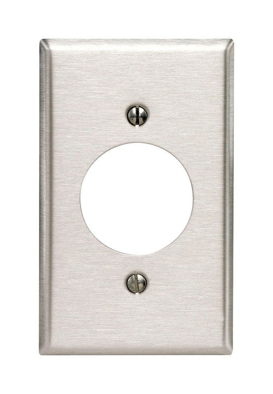 Leviton Commercial Smooth Silver 1 gang Stainless Steel Outlet Wall Plate 1 pk