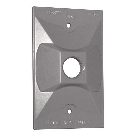 Sigma Engineered Solutions Rectangle Die-Cast Metal 1 gang 4.61 in. H X 2.85 in. W Lampholder Cover