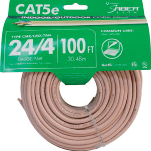 Southwire 100 ft. 24/4 Solid Audio 5e Riser Wire 56917643