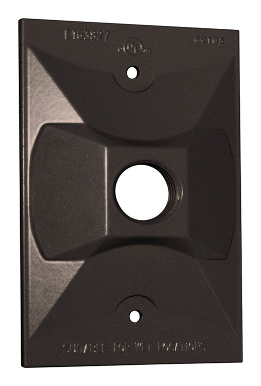 Sigma Engineered Solutions Rectangle Die-Cast Metal 1 gang 4.61 in. H X 2.85 in. W Lampholder Cover