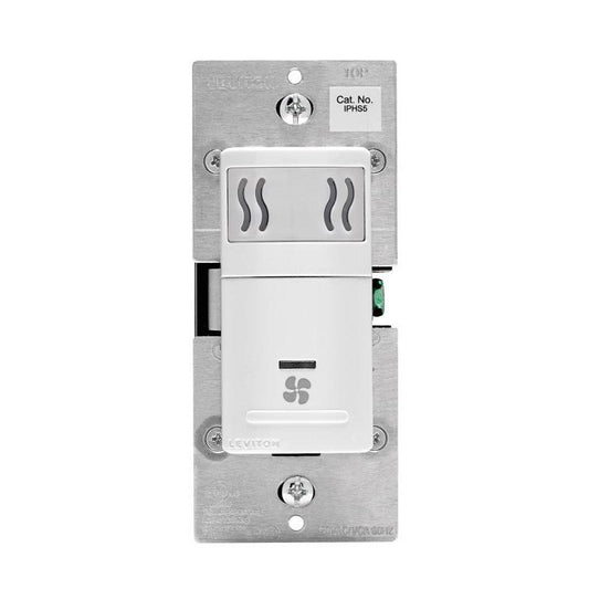Leviton Decora 5 amps Single Pole Single Pole Humidity Sensor/Fan Control White 1 pk