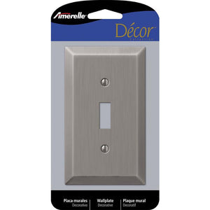 Amerelle Century Antique Nickel 1 gang Stamped Steel Toggle Wall Plate 163TAN 1 pk