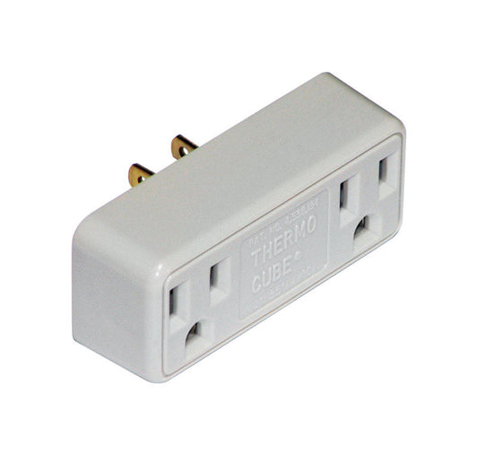 Thermocube Polarized 2 outlets Thermostatically Controlled Outlet 1 pk