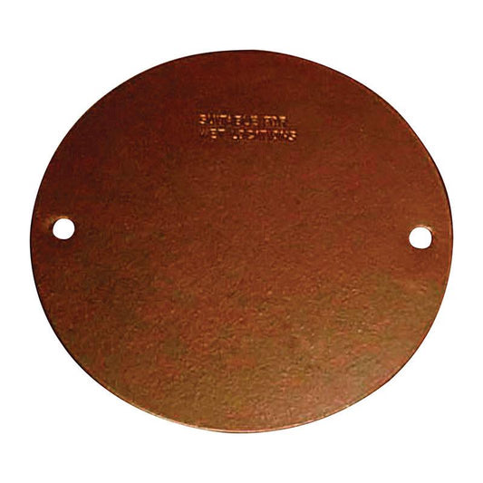 Sigma Engineered Solutions Round Stamped Steel 4.13 in. H X 4.13 in. W Flat Box Cover