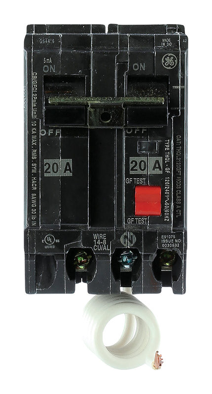 ABB 20 amps Ground Fault 2-Pole Circuit Breaker w/Self Test