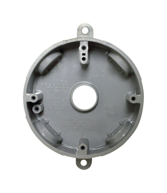 Sigma Engineered Solutions New Work 14.8 cu in Round Plastic Weatherproof Box Gray
