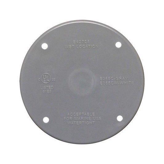 Sigma Engineered Solutions Round Plastic 4.29 in. H X 4.29 in. W Flat Box Cover