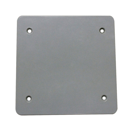 Sigma Engineered Solutions Square Plastic 2 gang 4.84 in. H X 4.84 in. W Flat Box Cover