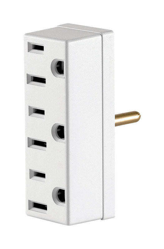 Leviton Grounded 3 outlets Outlet Adapter 1 pk