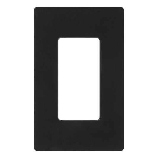 Lutron Claro Black 1 gang Plastic Decorator Wall Plate 1 pk