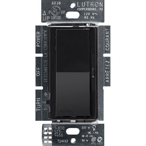 Lutron Diva Black 600 W 3-Way Dimmer Switch DVCL-153PH-BL 1 pk