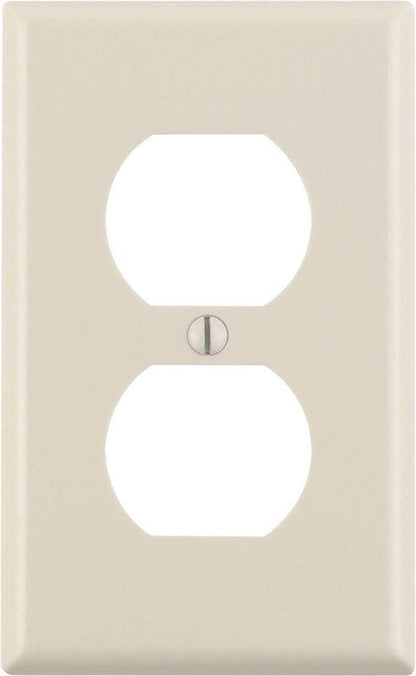 Leviton Almond 1 gang Thermoset Plastic Duplex Wall Plate 1 pk