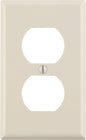 Leviton Almond 1 gang Thermoset Plastic Duplex Wall Plate 1 pk