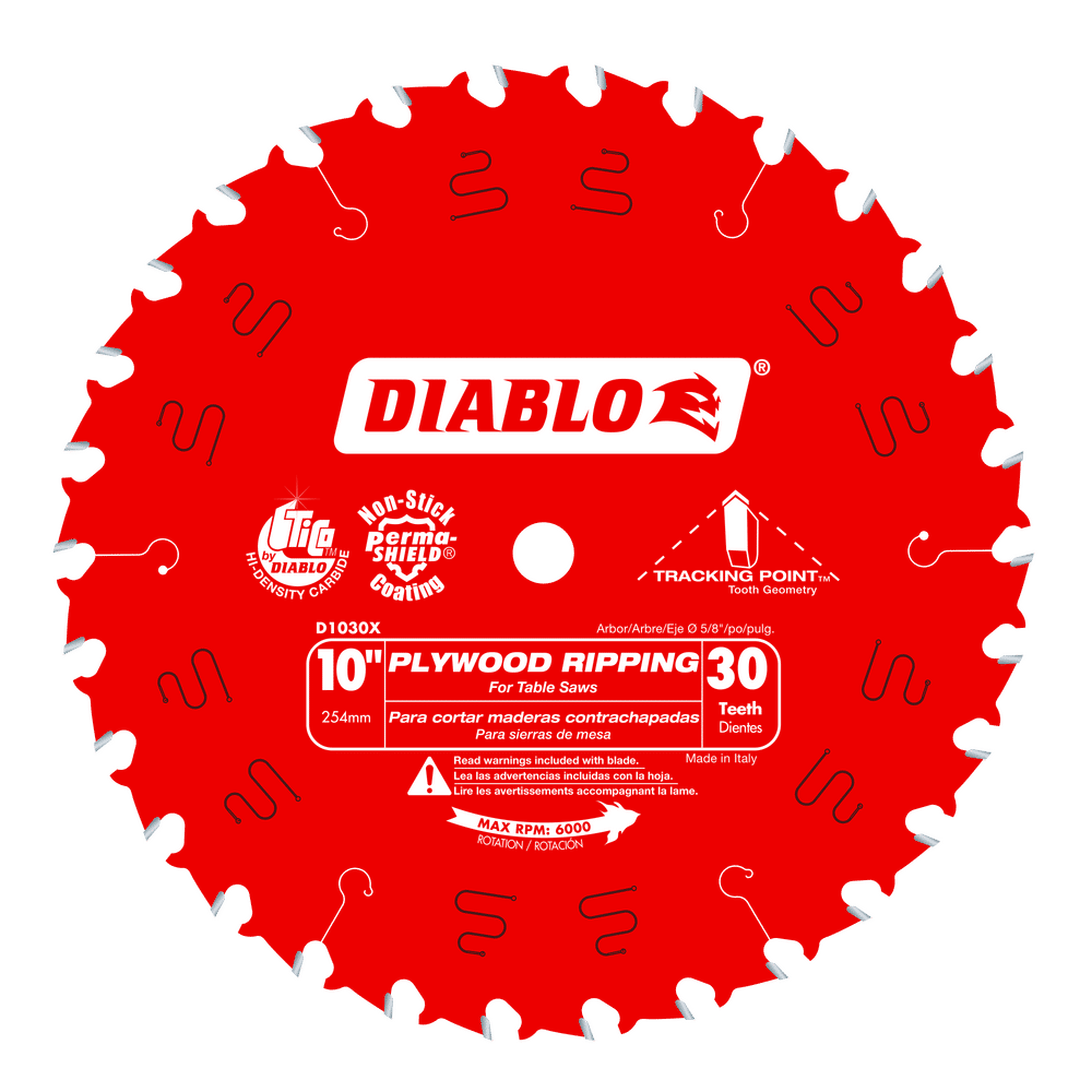 Diablo Tracking Point 10 in. D X 5/8 in. TiCo Hi-Density Carbide Ripping Saw Blade 30 teeth 1 pk