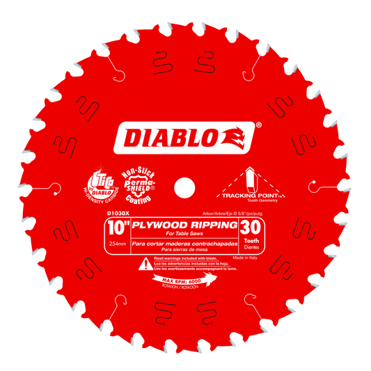 Diablo Tracking Point 10 in. D X 5/8 in. TiCo Hi-Density Carbide Ripping Saw Blade 30 teeth 1 pk