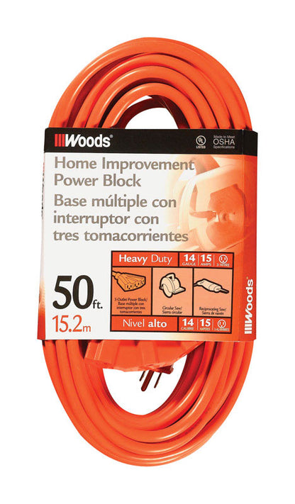 Woods 14/3 SJTW 300 V 50 ft. L Power Cord