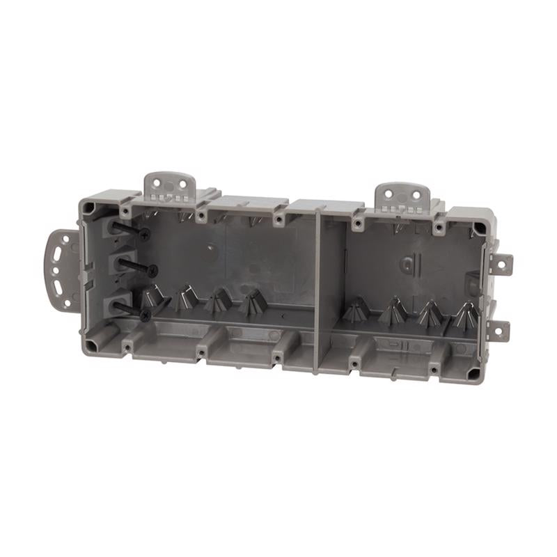 Madison Electric Smart Box Rectangle PVC 5 gang Electrical Box Gray