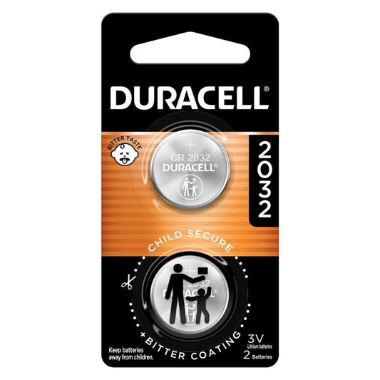 Duracell Lithium Coin 2032 3 V 210 mAh Security and Electronic Battery 2 pk