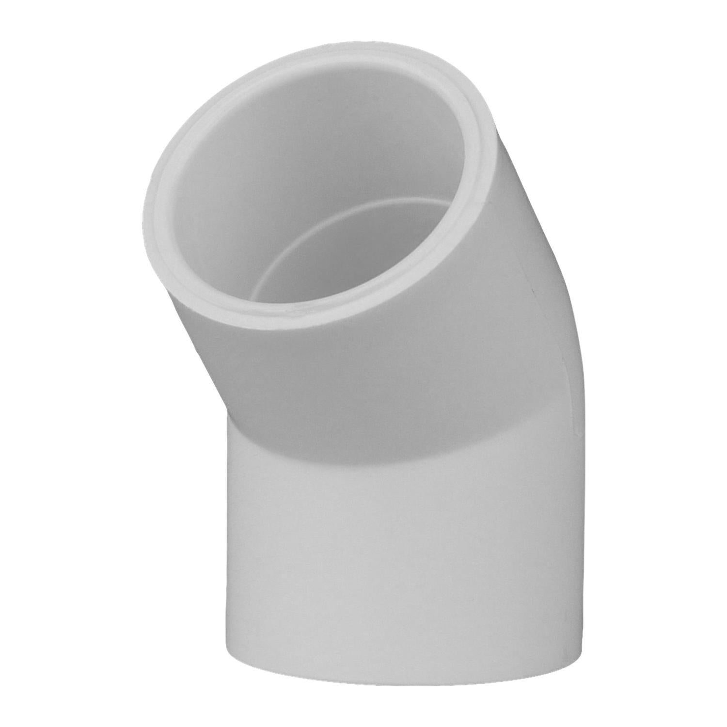 Charlotte Pipe Schedule 40 3/4 in. Slip X 3/4 in. D Slip PVC 45 Degree Elbow 1 pk