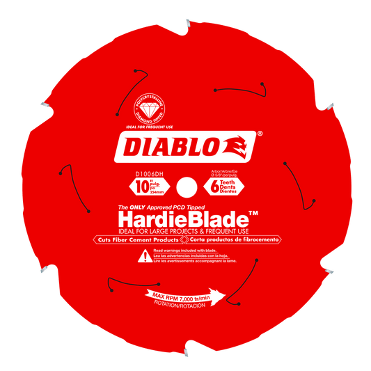 Diablo HardieBlade 10 in. D X 5/8 in. PCD Fiber Cement Blade 6 teeth 1 pk