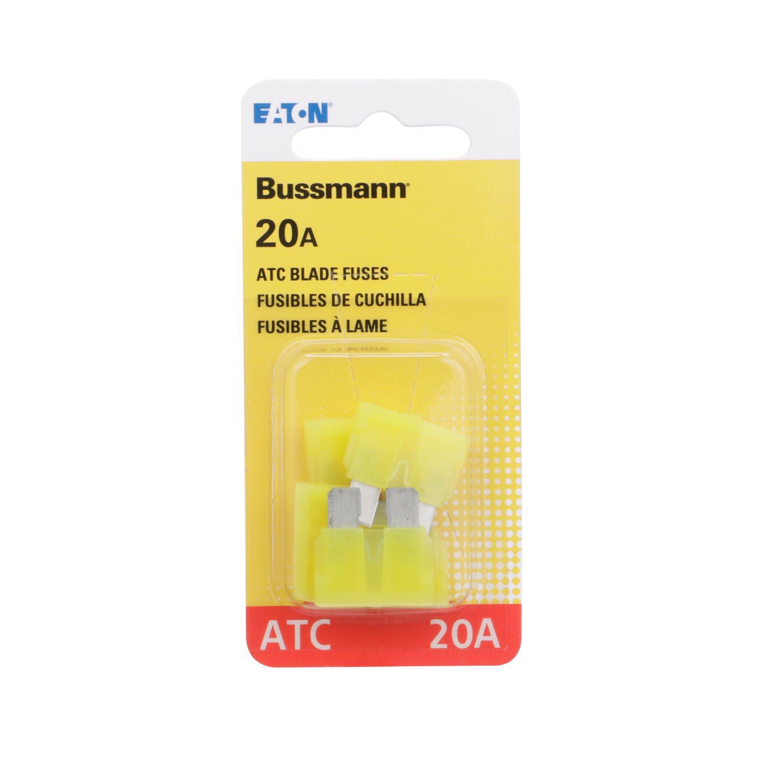 Bussmann 20 amps ATC Yellow Blade Fuse 5 pk