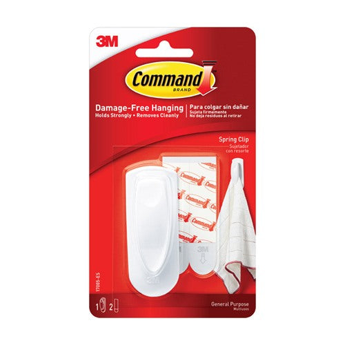 3M Command Medium Plastic Spring Clip 3 in. L 1 pk