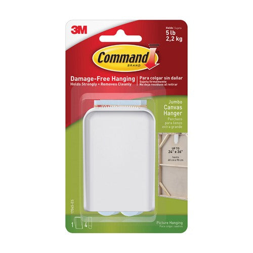 3M Command Plastic Coated White Canvas Picture Hanger 5 lb 1 pk