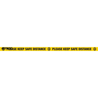 4" Wide Please Keep Social Distance Floor Tape 100' Roll