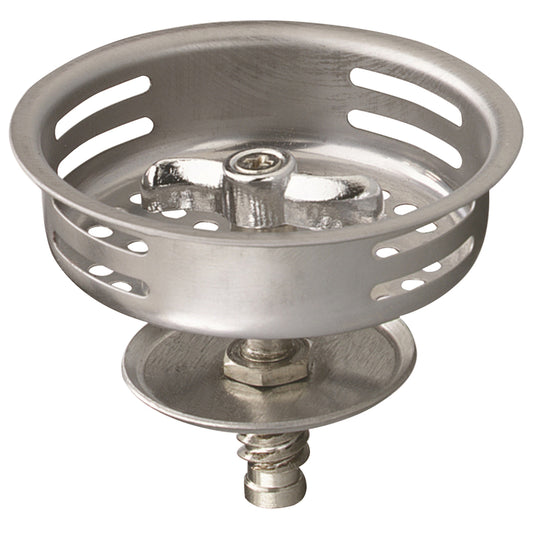 Plumb Pak 3-1/2 in. D Silver Stainless Steel Strainer Basket