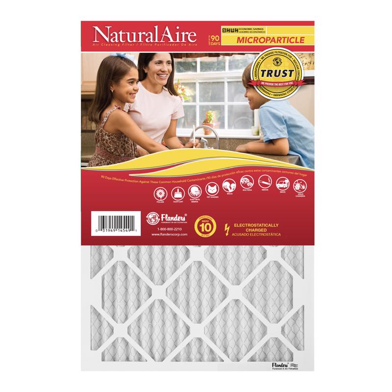 NaturalAire 14 in. W X 20 in. H X 1 in. Synthetic 10 MERV Pleated Microparticle Air Filter 1 pk