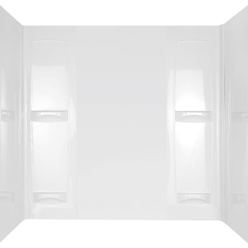 Delta Pro Series 57 in. H X 60 in. W X 32 in. L White Bathtub Wall Surround