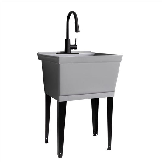 Tehila 22.875 in. W X 23.5 in. D Freestanding Plastic Laundry Tub