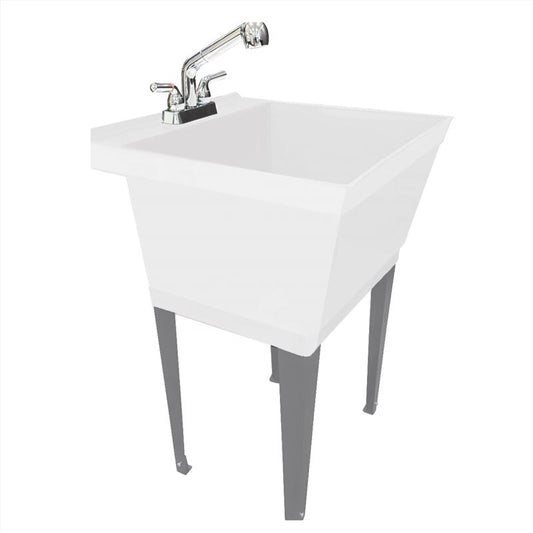 Tehila 22.875 in. W X 23.5 in. D Freestanding Thermoplastic Utility Sink