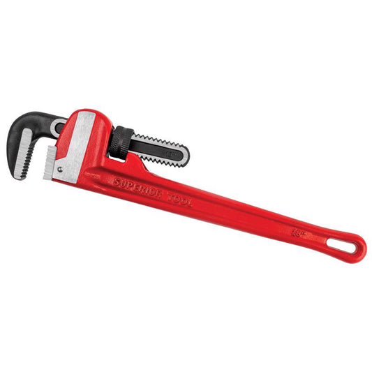 Superior Tool 2-1/2 in. Heavy Duty Pipe Wrench Red 1 pc