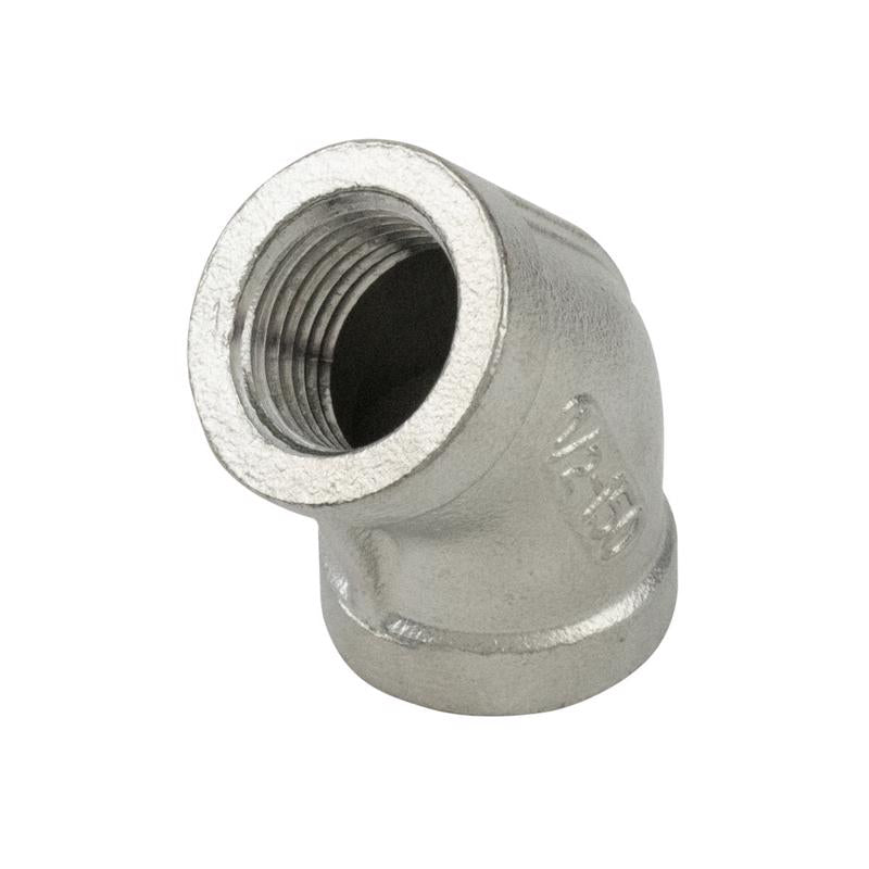 BK Products Proline 1/2 in. FIP in. X 1/2 in. D FIP Stainless Steel 4 in. L 45 Degree Elbow