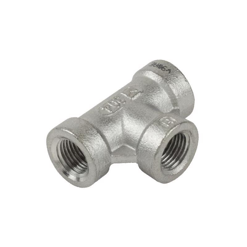 BK Products Proline 3/8 in. FIP in. X 3/8 in. D FIP 3/8 in. D FIP Stainless Steel 4 in. L Tee
