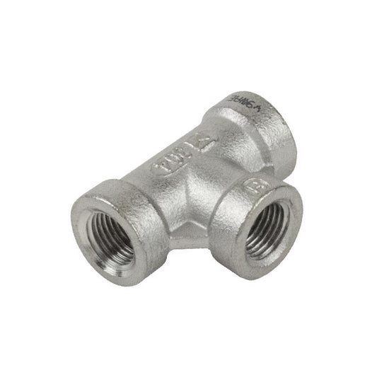 BK Products Proline 3/8 in. FIP in. X 3/8 in. D FIP 3/8 in. D FIP Stainless Steel 4 in. L Tee