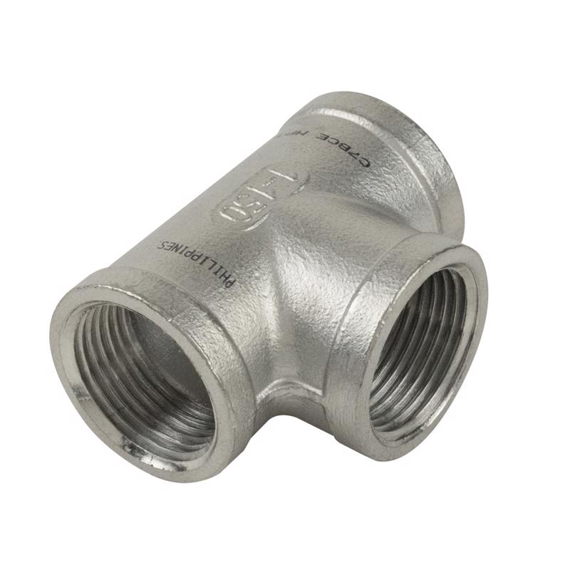 B&K Proline 1-1/4 in. FIP X 1-1/4 in. D FIP 1-1/4 in. D FIP Stainless Steel Tee