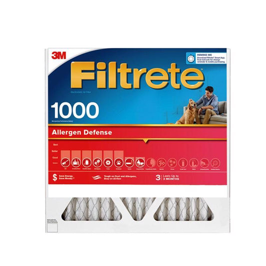 Filtrete 14 in. W X 14 in. H X 1 in. 1000 MPR Pleated Allergen Air Filter 1 pk